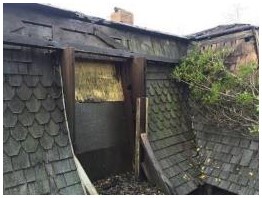 Before: condition of roof dormers prior to construction